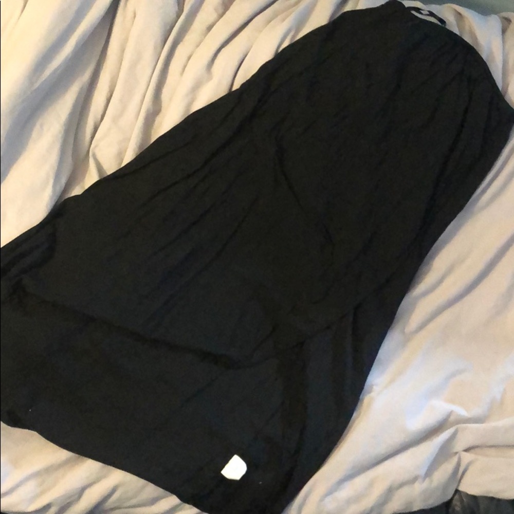 Long faux wrap skirt